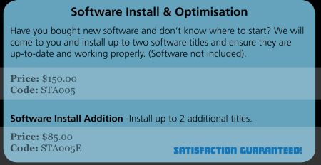 software install and optimisation